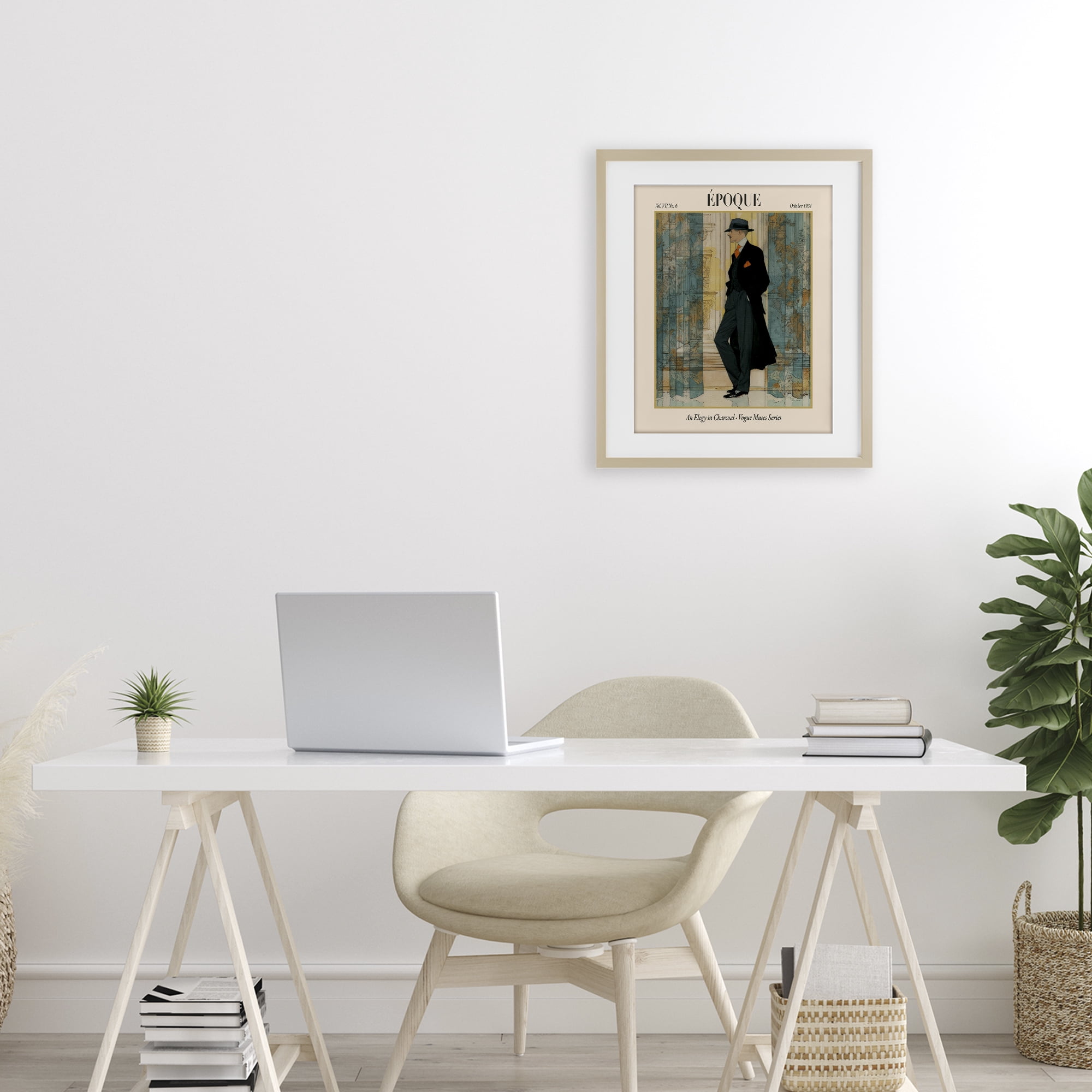 Stupell Industries The Gentleman Magazine Birch Framed Print Under Glass, design by A Barefoot Stylist