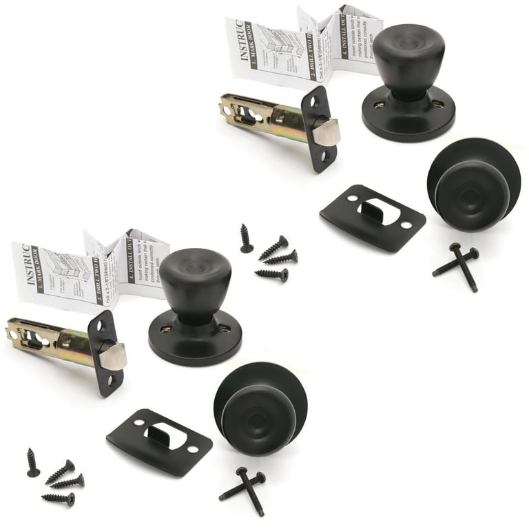 Lokhaus Passage Tulip Doorknob Matte Black Twin Size - Walmart.com