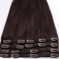 thumbnail image 2 of LELINTA US Stock 110g 22 inch 100% Real Natural Straight Full Head Set Clip in 100% Remy Human Hair Extensions Top Grade 7A For Woman charming 8Piece 18Clips, 2 of 6