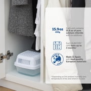 Humydry Moisture Absorber Dehumidifier for Home, Smart Pack of 2 Dehumidifiers of 15.9oz with 4 Refills, No Electricity, Reusable Moisture Absorbers for Bedroom, Kitchen, Safes, RV, Boat, Basements