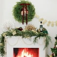 thumbnail image 5 of laqbezok 3Pcs 24Inch Christmas Norfolk Pine Wreath, Artificial Real Touch Norfolk Wreath, Winter Farmhouse Greenery Decoration with Ribbon Bow, for Front Door Xmas Indoor Outdoor Home Decoration, 5 of 12