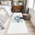thumbnail image 4 of Runner Rugs 2x6 Ft, Blue Spring Floral Non Slip Area Rugs for Kitchen Bedroom Entryway, Watercolor Summer Flowers Washable Carpet Runner Rug Floor Mats for Bedroom Home Decor, 4 of 9