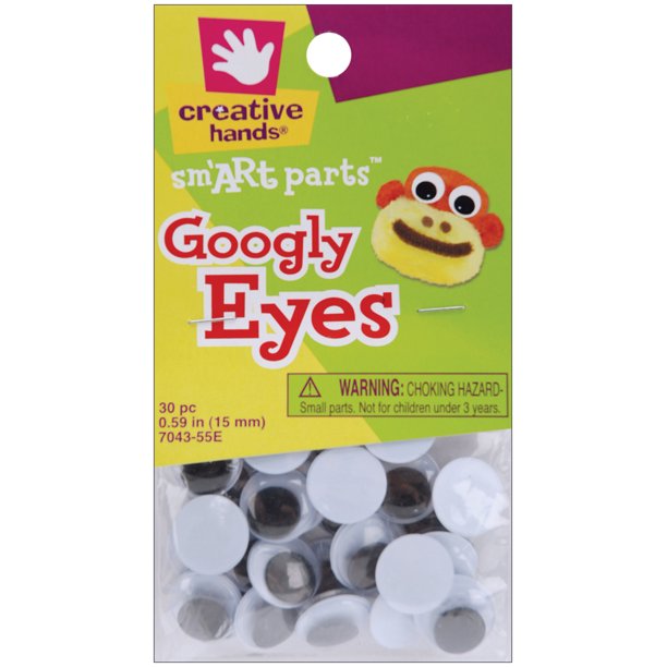 GlueOn Googly Eyes 15Mm 30/PkgBlack