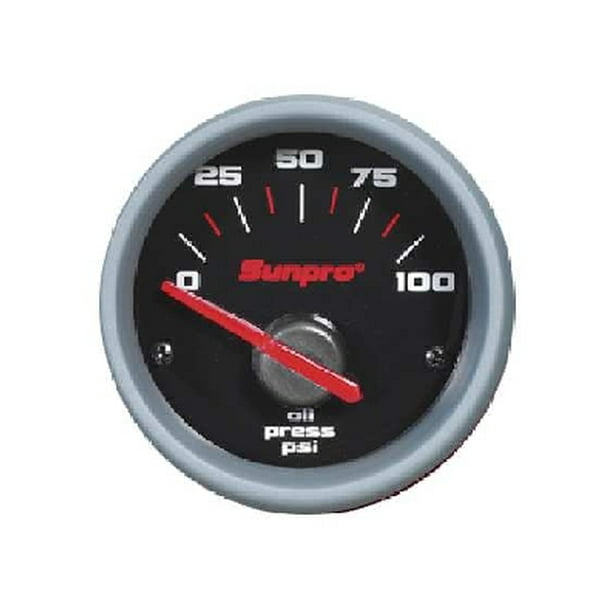 2" Electrical Oil Pressure Gauge Black / Aluminum Bezel 0100 PSI