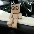 thumbnail image 2 of Shaking Wooden Man Figurine,Charming Little Wooden Figure That Sways with Magnetic Expressions,Portable Handmade Car Ornament Desktop Decor,Creative Gift (1PCS), 2 of 6