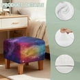 thumbnail image 6 of TSOVTHRID Colorful Galaxy Print Ottoman Slipcovers Stretch Footrest Stool Covers Printed Ottoman Cover for Foot Stool Furniture Protector with Elastic Bottom Washable, 6 of 7