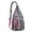 Rose-red, variant on Trippy Weed Sling Backpack - Psychedelic Swirl Leaf Pattern, Fashion Forward Shoulder Pack