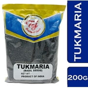 TAJ Premium Indian Tukmaria Seed (Sweet Basil Seeds, Tulsi Seeds), 200 grams