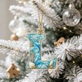 thumbnail image 5 of AZXY Christmas Winter Seaside Alphabet Tree Hanging Decor, Blue Wave Shell Letter Acrylic Suncatcher, Home Christmas Decorations, Custom Initial Holiday Pendant for Front Door Garland Mantel, L, 5 of 7