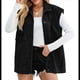 thumbnail image 3 of Chaleco Vaquero Sin Mangas para Mujer con Capucha Extraíble Gris Negro XL, 3 of 10