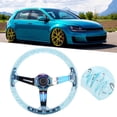 thumbnail image 3 of Acrylic Steering Wheel, 14in Diameter Compatible with Most Standard Wheel Adapters, Smooth Texture, Stylish and Luxurious Design, Strong Repairability, for Car Racing ATV Kart UTV,, 3 of 7