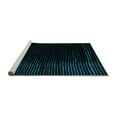 thumbnail image 2 of Ahgly Company Machine Washable Indoor Rectangle Abstract Turquoise Blue Modern Area Rugs, 4' x 6', 2 of 4