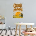 thumbnail image 2 of Good Morning Cottage Happy Sun Morning Greetings Quote Wall Art Sticker Designs Vinyl Stickers For Home House Walls Rooms Windows Bedroom Decoration Size (26x26 inch), 2 of 3