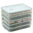 thumbnail image 3 of Caja de dumplings para el hogar, cocina verde, caja de conservación para refrigerador, bandeja de almacenamiento de dumplings congelados de múltiples capas, caja de huevos, caja de wonton, 3 of 5