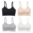 thumbnail image 5 of 4 Pack Bralettes for Women Padded Sports Bra Seamless Comfort Bra Wirefree Yoga Cami Tank Tops Bras for Womens, 5 of 10