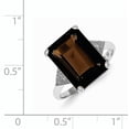 thumbnail image 2 of 925 Sterling Silver Smoky Quartz Diamond Ring Gemstone, 2 of 6