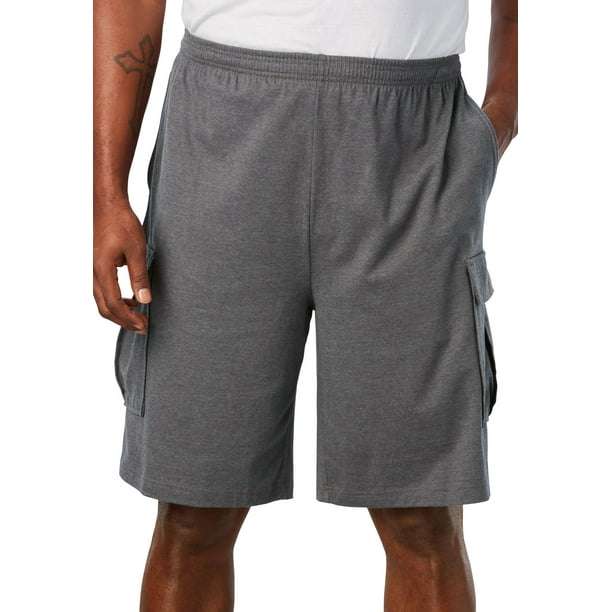 Kingsize Men's Big & Tall Lightweight Jersey Cargo Shorts - Walmart.com