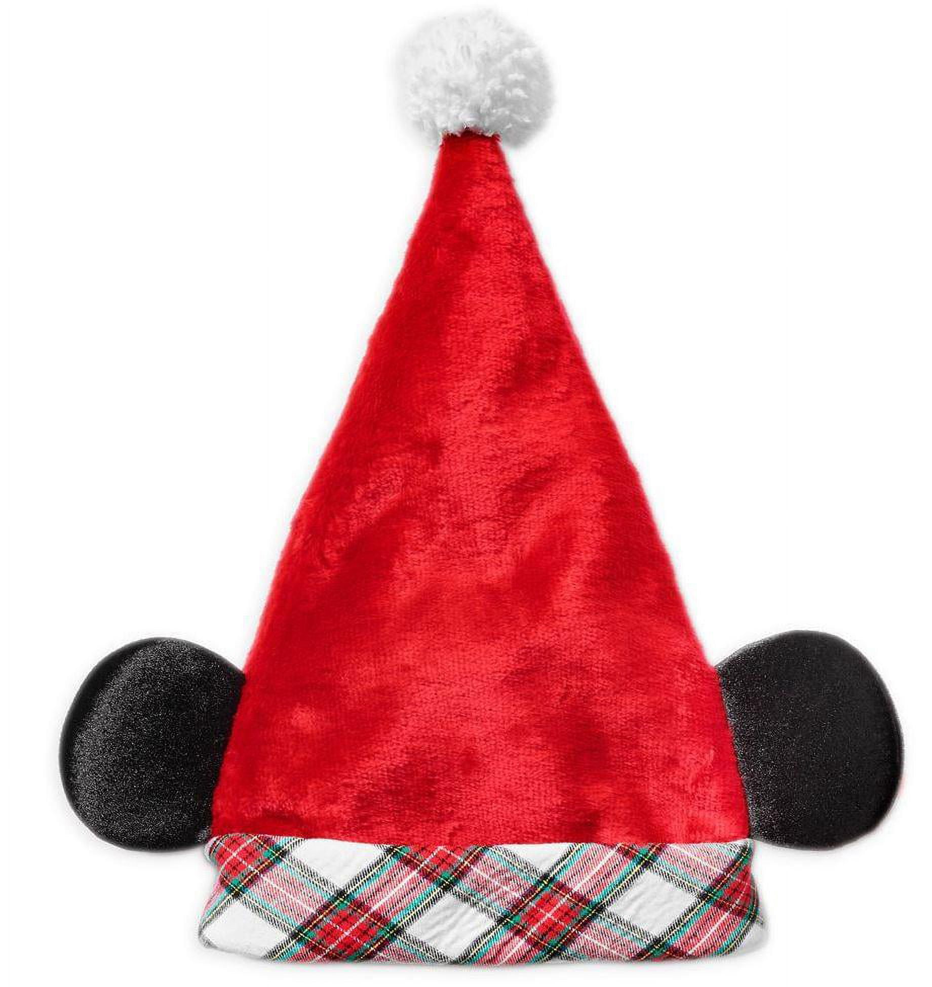 Disney Parks Mickey Festive Red Santa Hats with Ears and Christmas Lights Santa Hat Mickey Ears - Mouse Ears Headband – Little Ears  main image 4