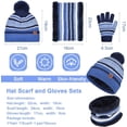 thumbnail image 4 of Conjunto de gorro, bufanda y guantes cálidos para niños 3 en 1, conjunto de gorro, bufanda y guantes de punto térmico, conjuntos de accesorios de invierno, conjunto de bufanda y guantes con, 4 of 5