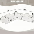 thumbnail image 2 of Oversized Boucle Modular Sofa for Living Room - 111"x35.5"x31", Modern & Free Combination, 2 of 25