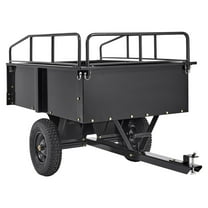 BENTISM Dump Trailer Tow Behind Dump Cart, 750 lbs 15 Cu. Ft, Steel Construction Garden Utility Trailer with Removable Sides