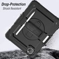 thumbnail image 3 of AMZER TUFFEN Case for iPad Pro 5th Gen with 360 Degree Rotating Kickstand Shoulder Strap and Hand Strap Heavy Duty Protective Rugged Case Cover for iPad Pro 11" M4 2024, Black, 3 of 7
