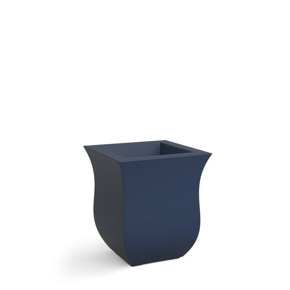 Mayne Valencia 16" x 16" x 18" Square Neptune Blue Plastic Planter