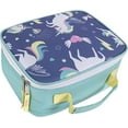 thumbnail image 6 of Single Soft and Insulated Lunch Bag for Transporting Food, Drinks, Snacks, Napkins and Utensils in Unique Unicorns Print, 6 of 7