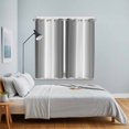 thumbnail image 4 of Dark Gray Kitchen Curtains 84 Inch Length, Gradient White Abstract Minimalist Stripe Grommet Top Bedroom Living Room Curtains, Light Filtering Cafe Curtain Drapes 2 Panels Set 104''x84'', 4 of 9