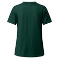 thumbnail image 5 of MIUOWANP Women's Short Sleeve Top Women Ladies Solid Short Sleeve Round Neck Pullover Lace Tops Blouse Green L, 5 of 5