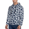 thumbnail image 3 of Pofeuu black Skull white Print Mens Casual Hooded Collar Drawstring Hoodies Pullover Sweatshirts Casual Long Sleeve Shirts-4X-Large, 3 of 7