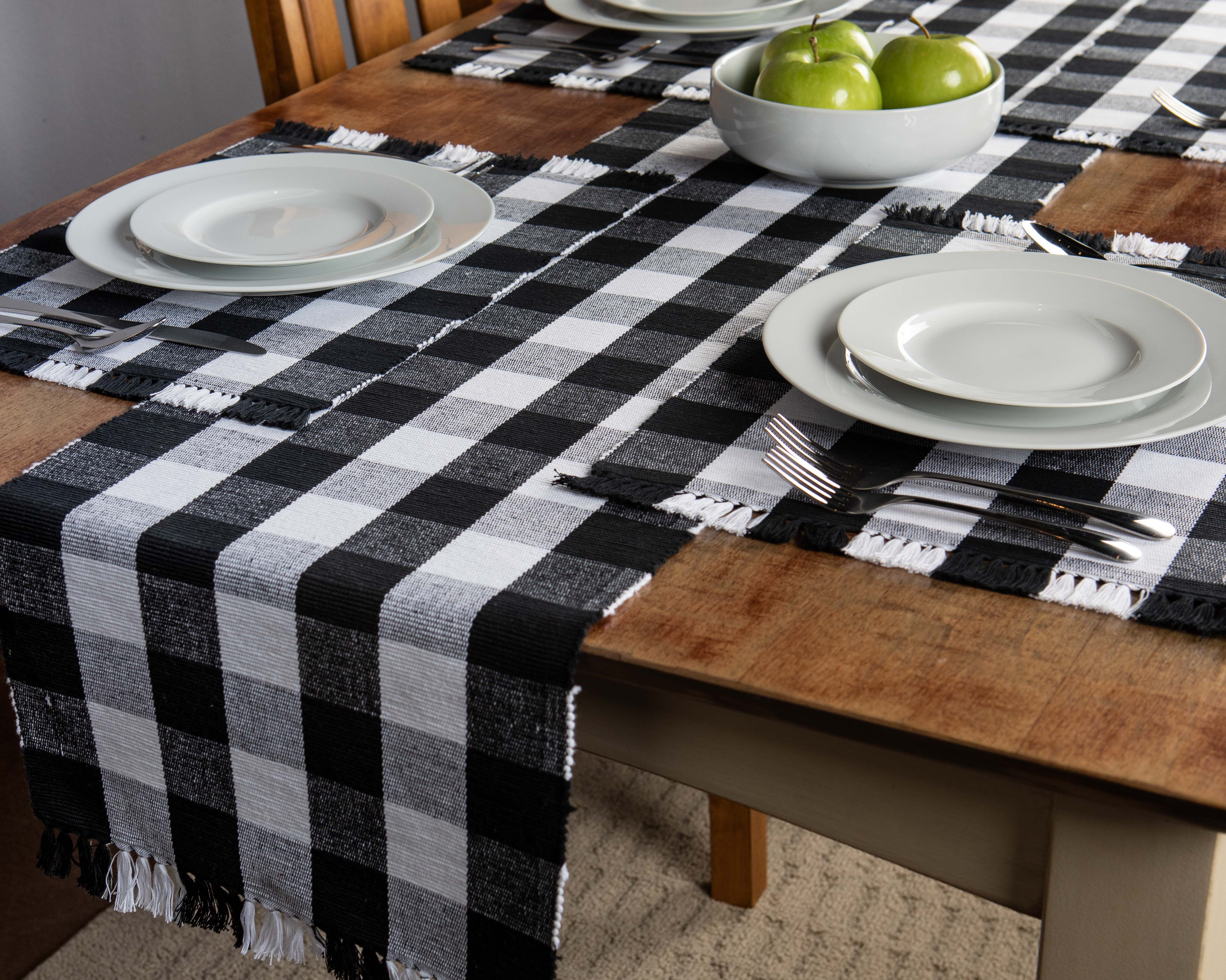 Fabstyles Buffalo Check 100% Cotton Table Runner, 13 inch x 72 inch