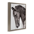 thumbnail image 3 of Stupell Industries King Monochromatic Horse Portrait Animals Painting Brown Floater Framed Canvas Art Print Wall Art, 18 x 18, 3 of 9