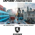 thumbnail image 7 of KHAN - One Piece Shield Lens Unisex Sunglasses Featuring Gradient Lenses and Trendy Color Accents - Silver/Black, 7 of 7