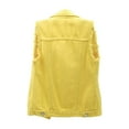 thumbnail image 3 of Womans Tank Tops Loose Fit Woman's Solid Color Sleeveless Denim Shirt Vest Loose Denim Jacket Top Tank Tops Yellow, 3 of 9