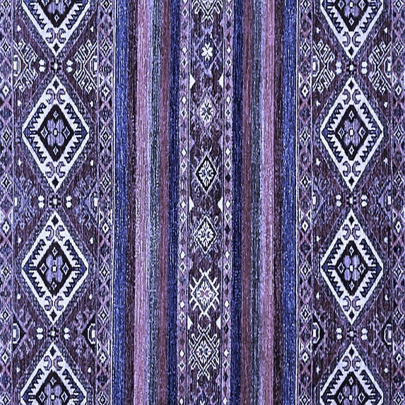 Ahgly Company Indoor Square Abstract Blue Modern Area Rugs, 3' Square