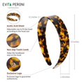 thumbnail image 4 of Diademas anchas EVITA PERONI para mujer, resina de acetato, color ámbar, 4 of 8