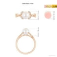 thumbnail image 5 of ANGARA Japanese Akoya Cultured Pearl Crossover Shank Engagement Ring in 14K Rose Gold for Women | June Birthstone, Birthday, Anniversary, Jewelry Gift for Women | Pearl Ring, 5 of 8