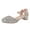 Silver, variant on Glittery Children'S Princess Pumps Glittery High Heels For Girls Girls Sandals 4.5cm Low Heel Dress Close Toe Sandals Flower Wedding Party For Little Kid/Big Kid