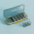 thumbnail image 6 of 1 Set Pill Box Dustproof Moisture-proof 7 Day 21 Grids Fish Oil Vitamin Tablet Storage Box Household Supplies,Black, 6 of 7