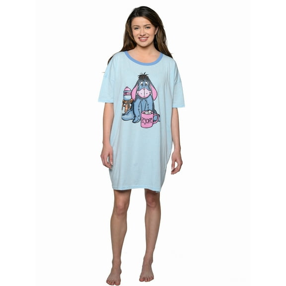 Disney Eeyore Sleep Night T-Shirt One Size Women Hot Cocoa