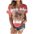 thumbnail image 1 of Casual Mujer Verano Sexy Gradiente Estampado Regular Flor Mujer Manga corta Top Fridja ghk4764, 1 of 4