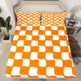 thumbnail image 2 of Homewish Geometric Plaid Full Size Sheets 4-Piece for Teens Boys Girls,Vintage Aesthetic Breathable Bed Sheets,Minimalist Grid Checkered Lightweight Sheet Sets,Lightweight Room Decor, 2 of 7