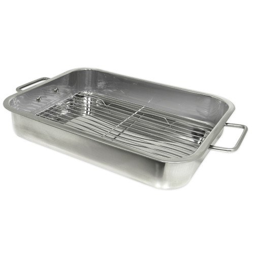 Prime Pacific Stainless Steel Lasagna / Roasting Pan with Rack