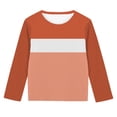 thumbnail image 1 of zbxnLI Garçons T-Shirts à Manches Longues Col Ras du Cou T-Shirts Décontractés T-Shirts à Blocs de Couleur Couche de Base Chemises Hauts d'Automne Hiver, 1 of 3