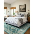 thumbnail image 4 of Unique Loom Penrose Collection Area Rug - Krystle (8' Square Turquoise/Beige), 4 of 7