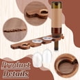 thumbnail image 4 of 2pcs Wood Stemware Rack Mounted Wine Glass Holder Glass Goblet Tray Hanging Shelf Glassware Holder Hanging Organizer with 8 Holes for Bar Restaurant Glass Storage, 16.9x2.9 inch, 4 of 4