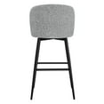 thumbnail image 4 of CHITA 30" Swivel Upholstered Counter Bar Stools Set of 2 with Back & Metal Legs, Fabric in Gray, 4 of 7