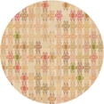 thumbnail image 1 of Ahgly Company Indoor Round Patterned Golden Blonde Gold Area Rugs, 4' Round, 1 of 6