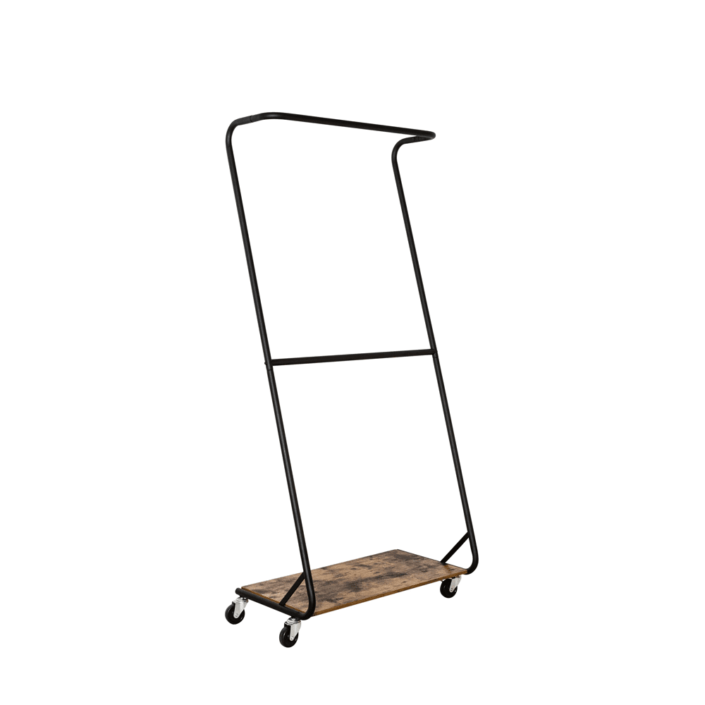 Freestanding Clothing Rack, Metal Double Rods Clothes Drying Rack for